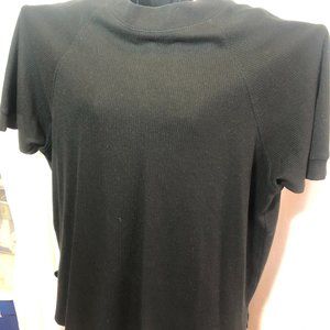 VINTAGE 1X Eccotoo Black Short Sleeve Knit Top #ND